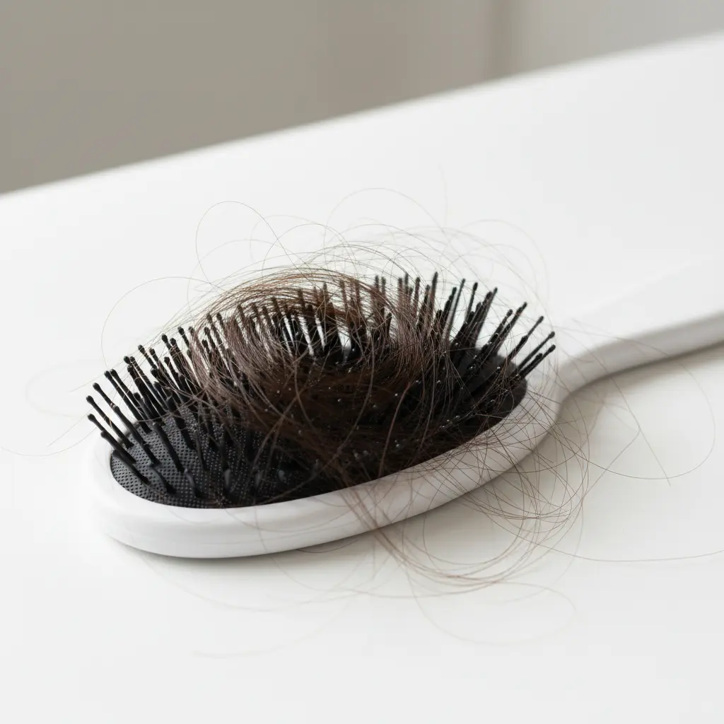 сильное выпадение волос на расчёске