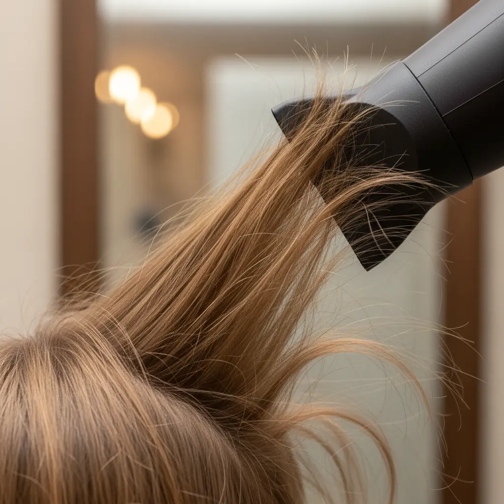 ошибки при сушке волос фен слишком близко к волосам