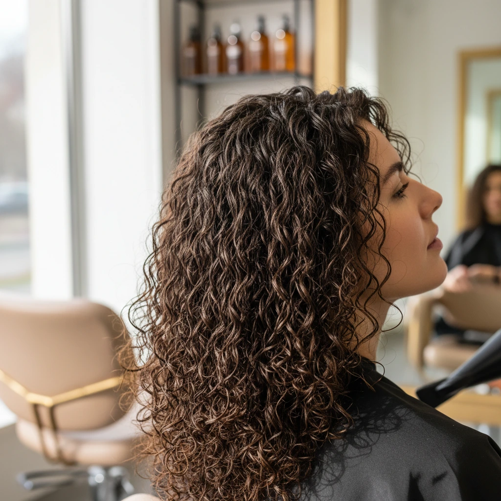 сушка кудрявых волос диффузором