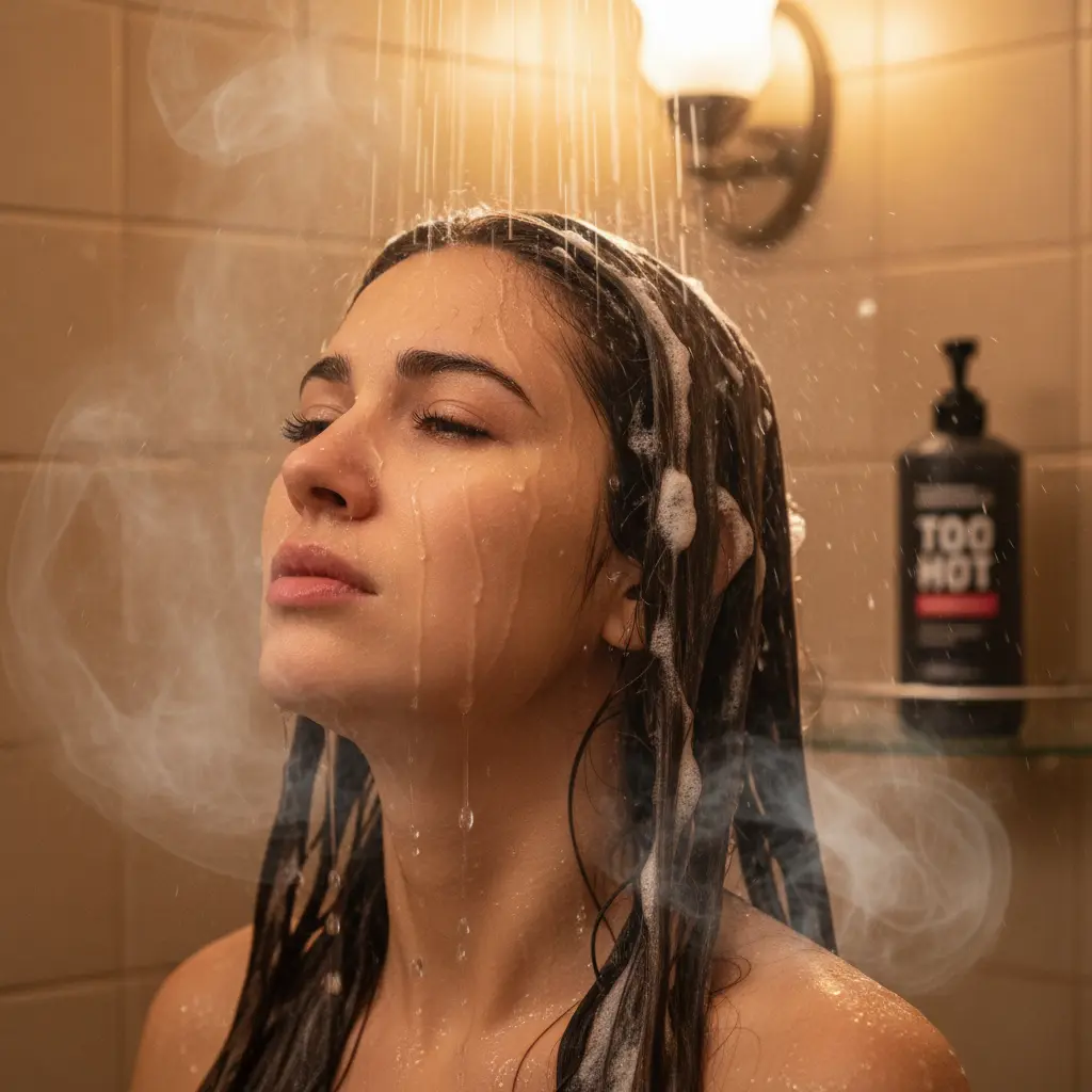 слишком горячая вода при мытье волос