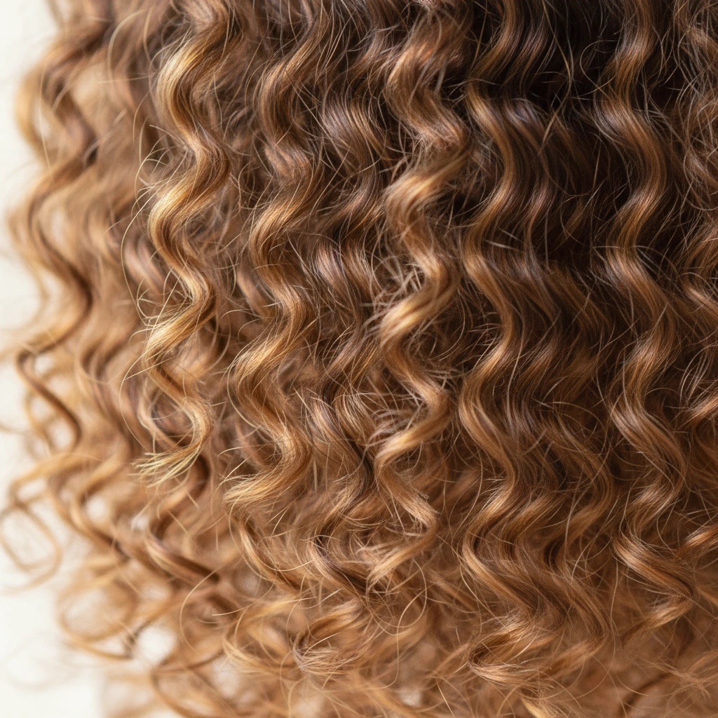 натуральная текстура кудрявых волос