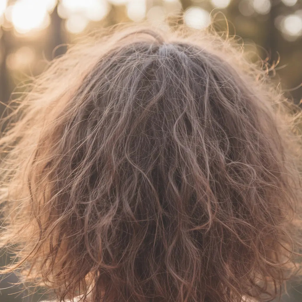 пушистые волосы без разглаживающих средств