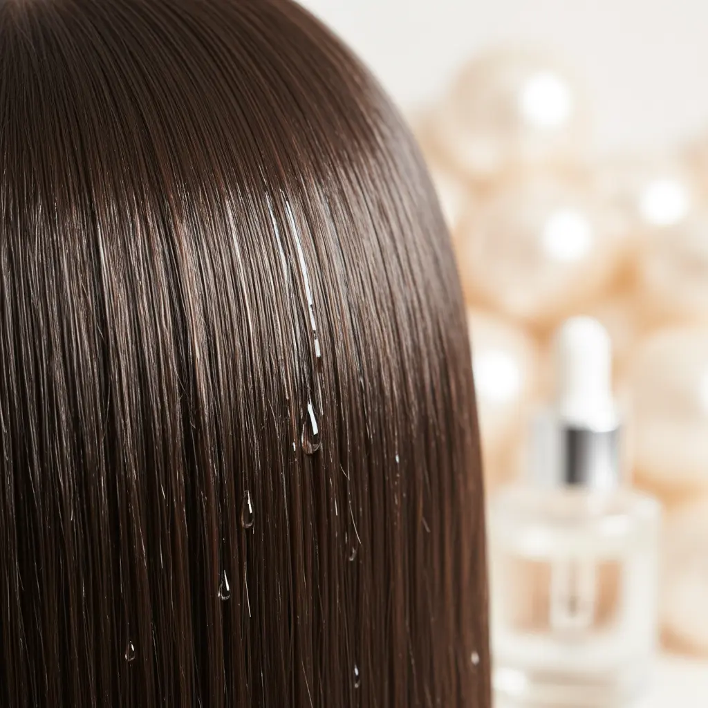 гладкие волосы после средства с силиконами
