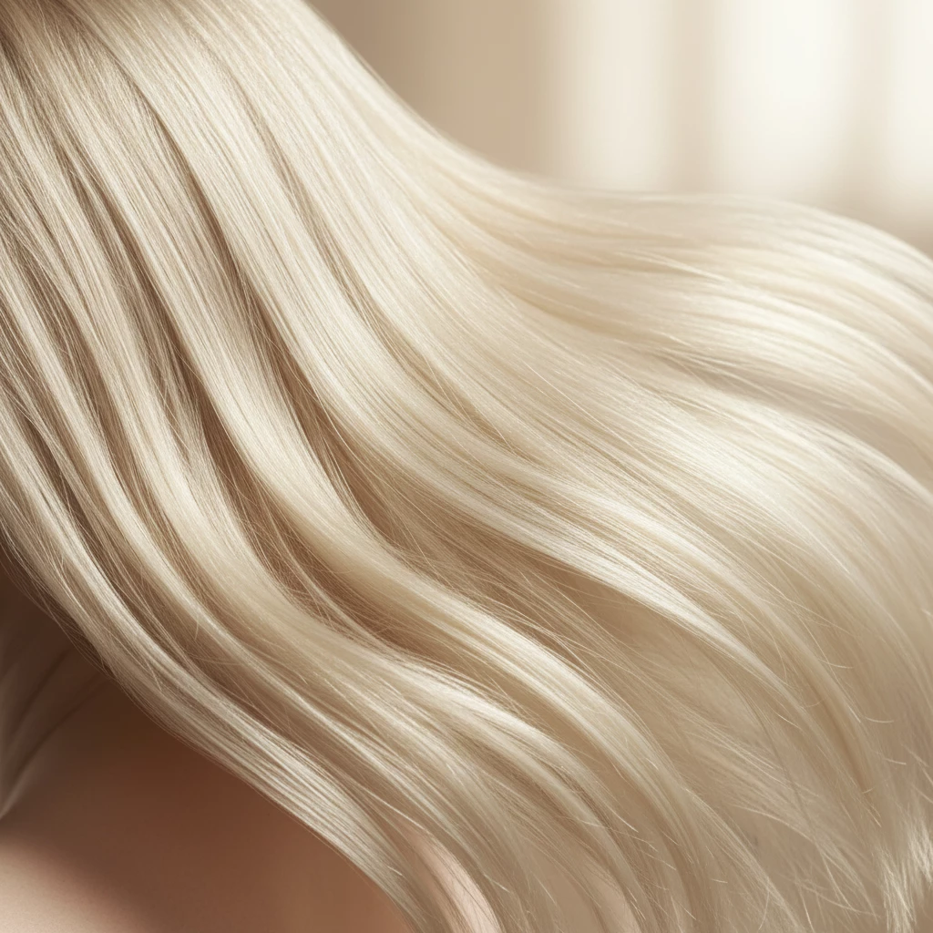 блестящие осветлённые волосы крупным планом