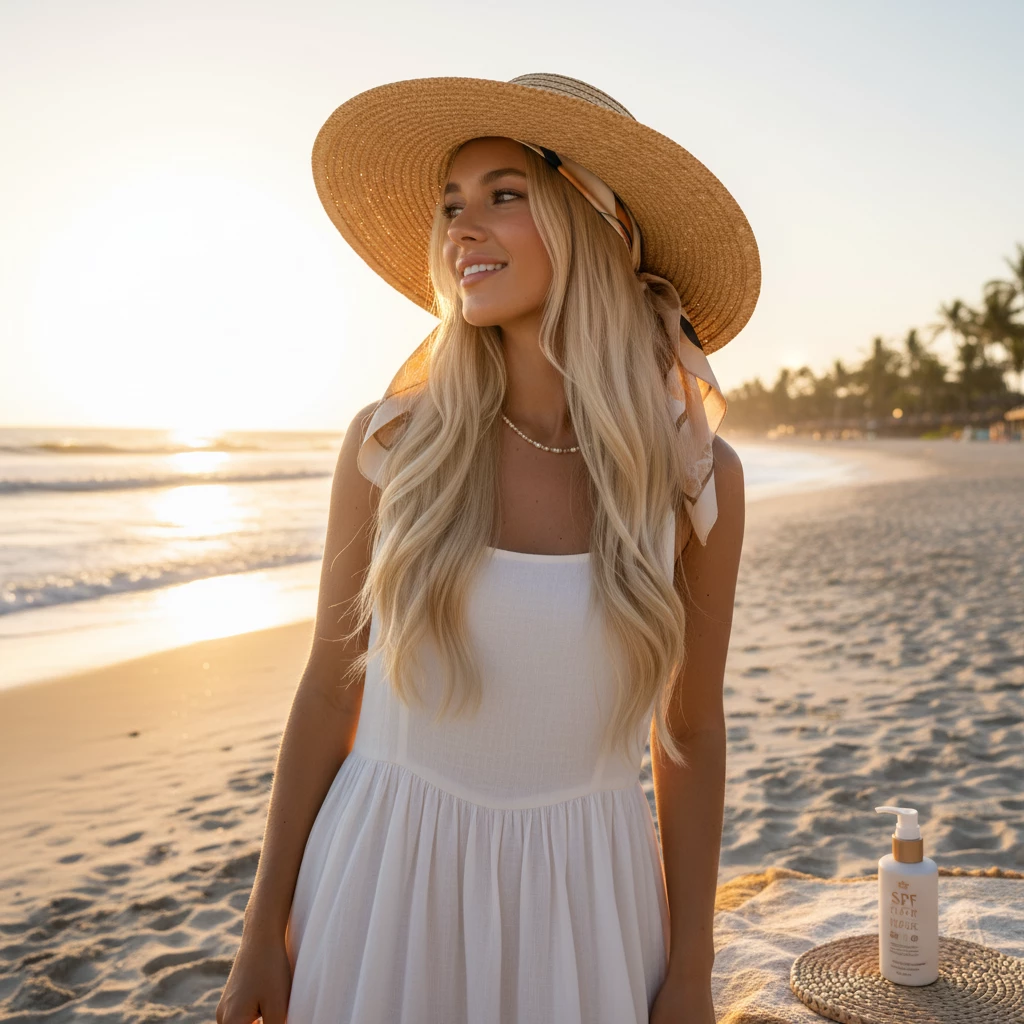 защита блонда от солнца уход за осветленными волосами летом