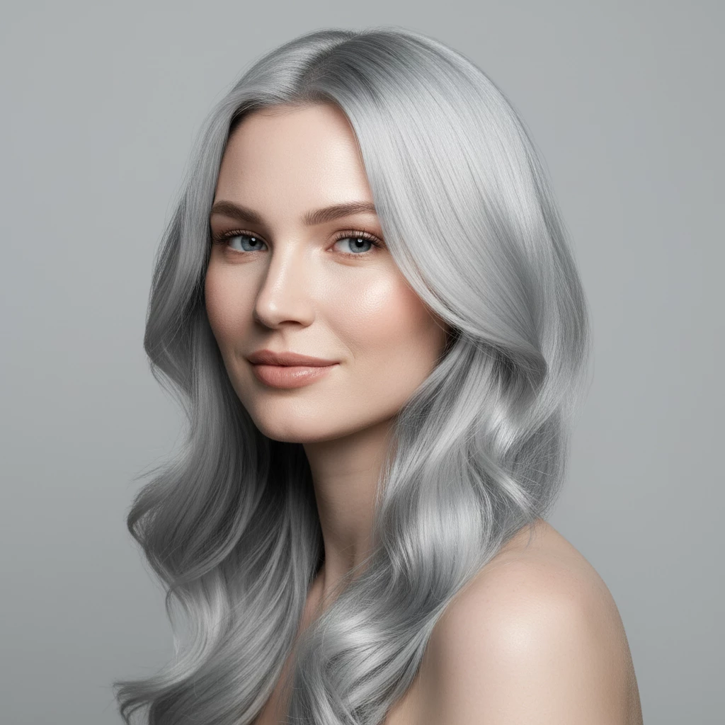 холодный пепельный блонд без жёлтого оттенка
