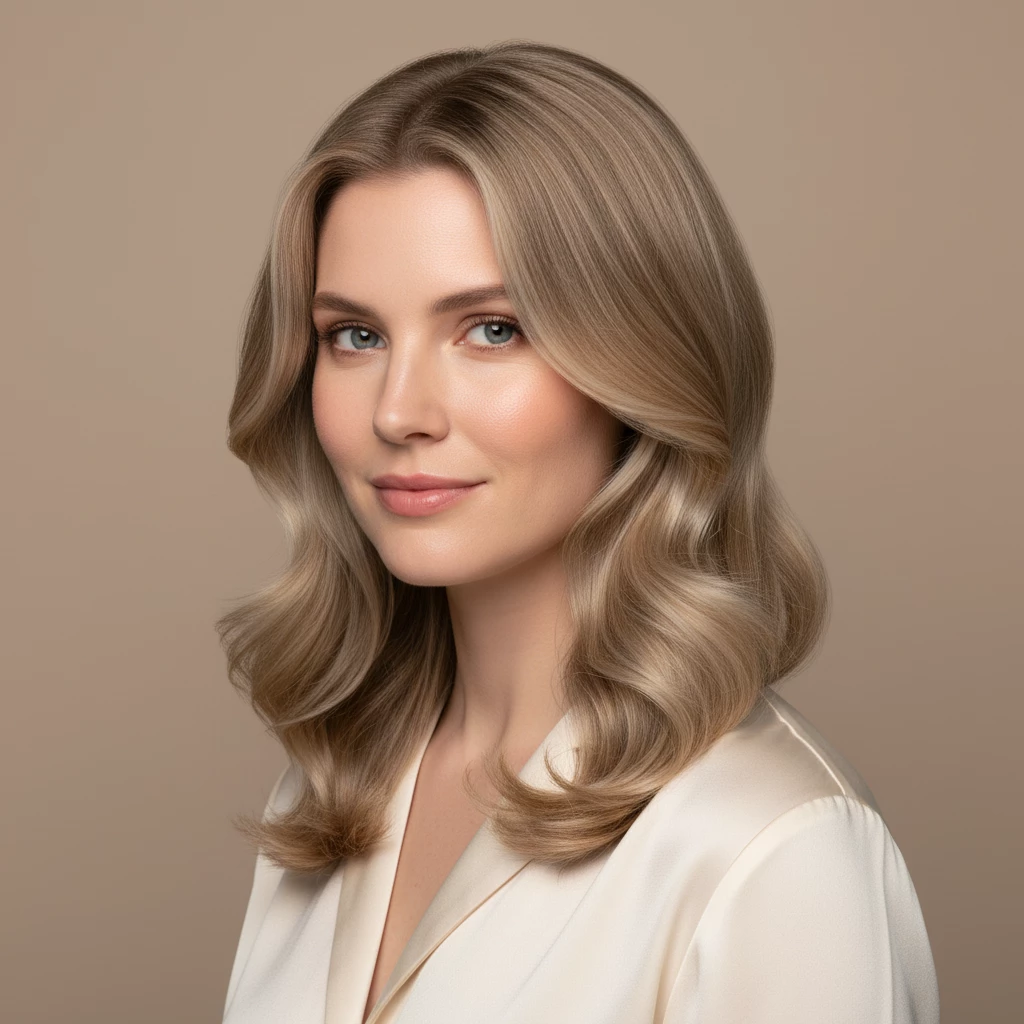 правильный бежевый блонд на светлой коже