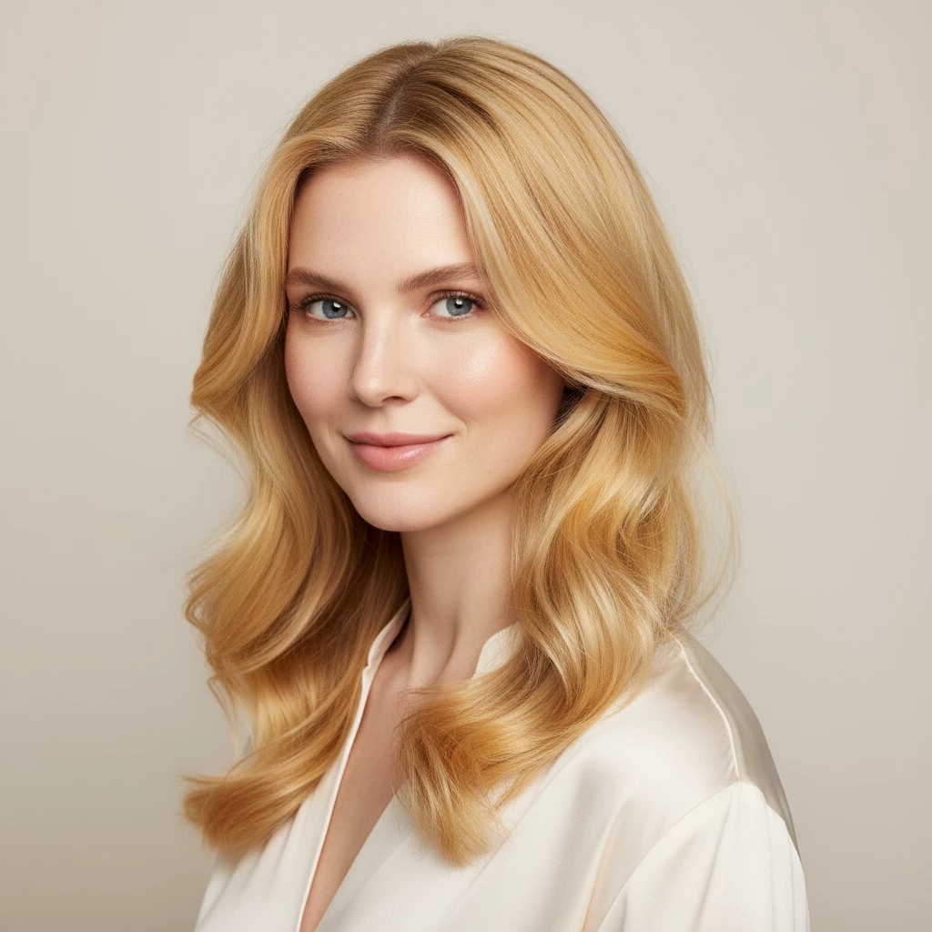 неудачный жёлтый блонд на светлой коже