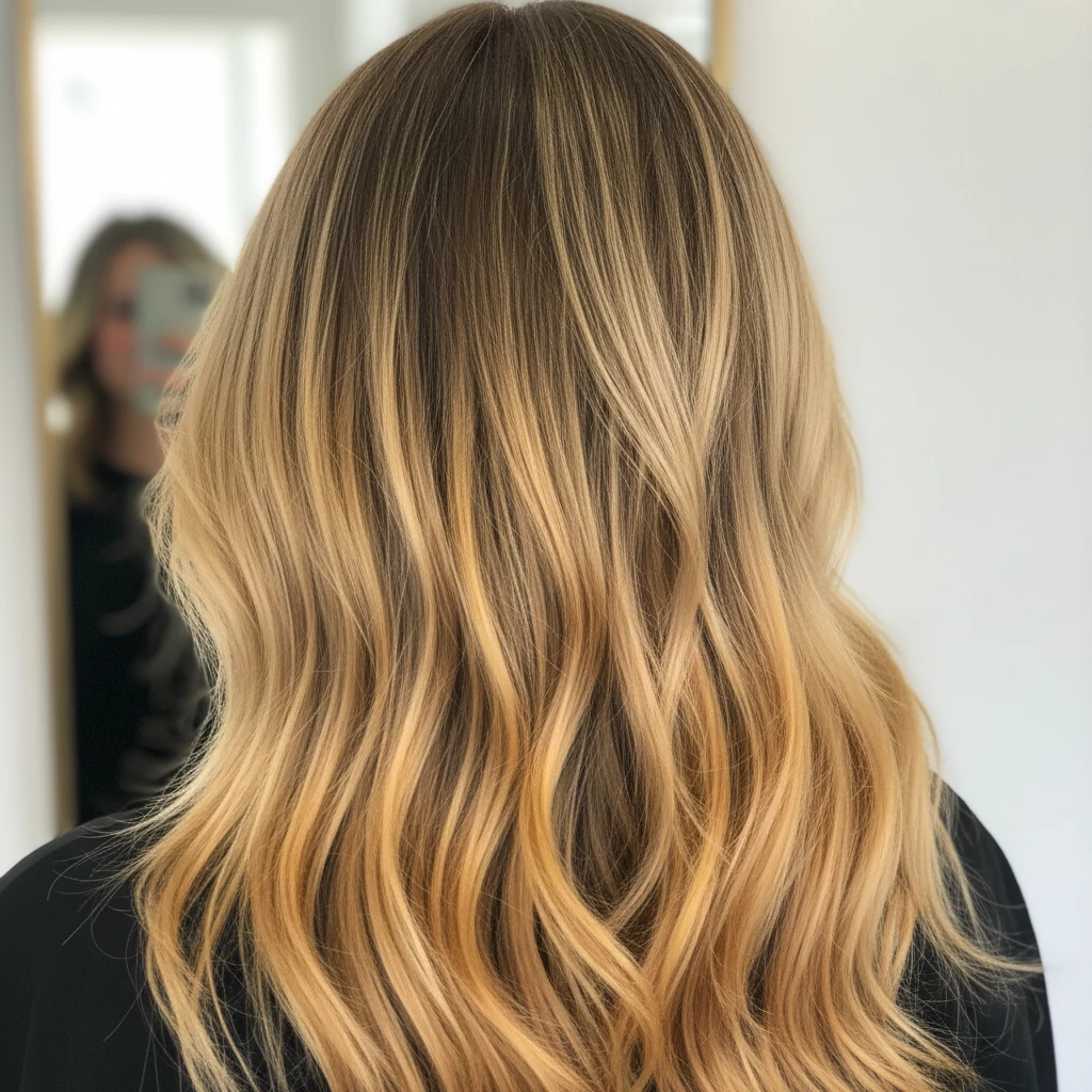 желтый оттенок после балаяжа грязный блонд