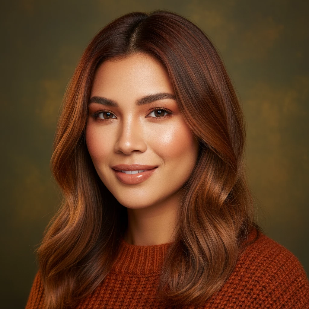 цветотип осень медный тёплый цвет волос