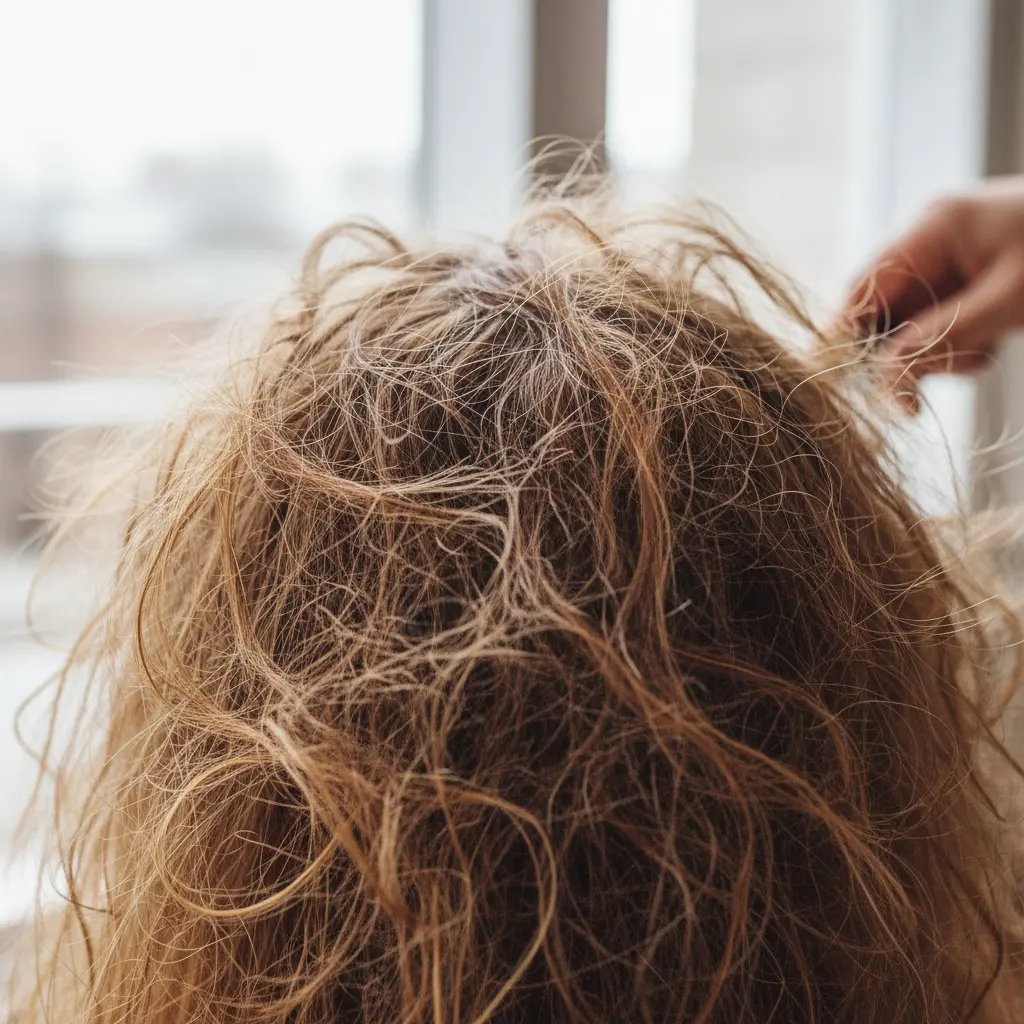 спутанные волосы после мытья узлы на волосах