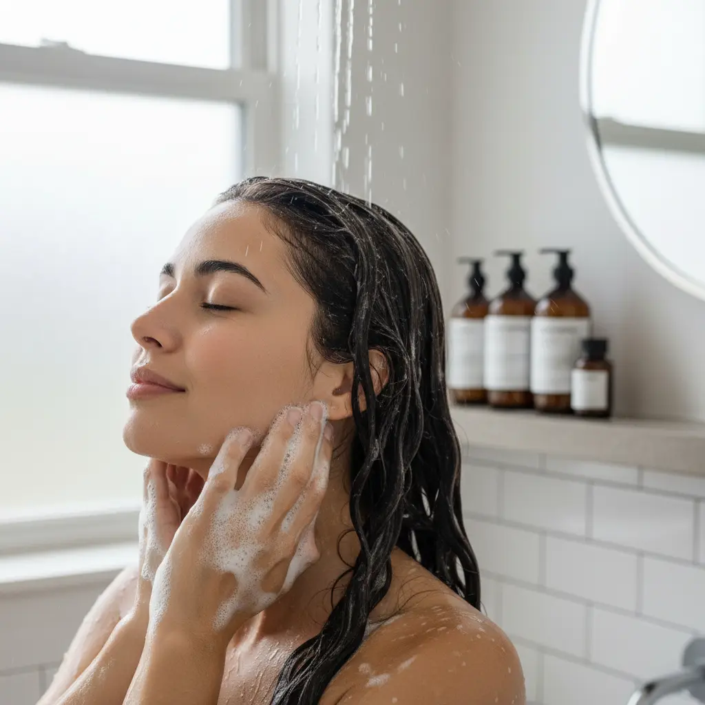 мытье жирных волос шампунем