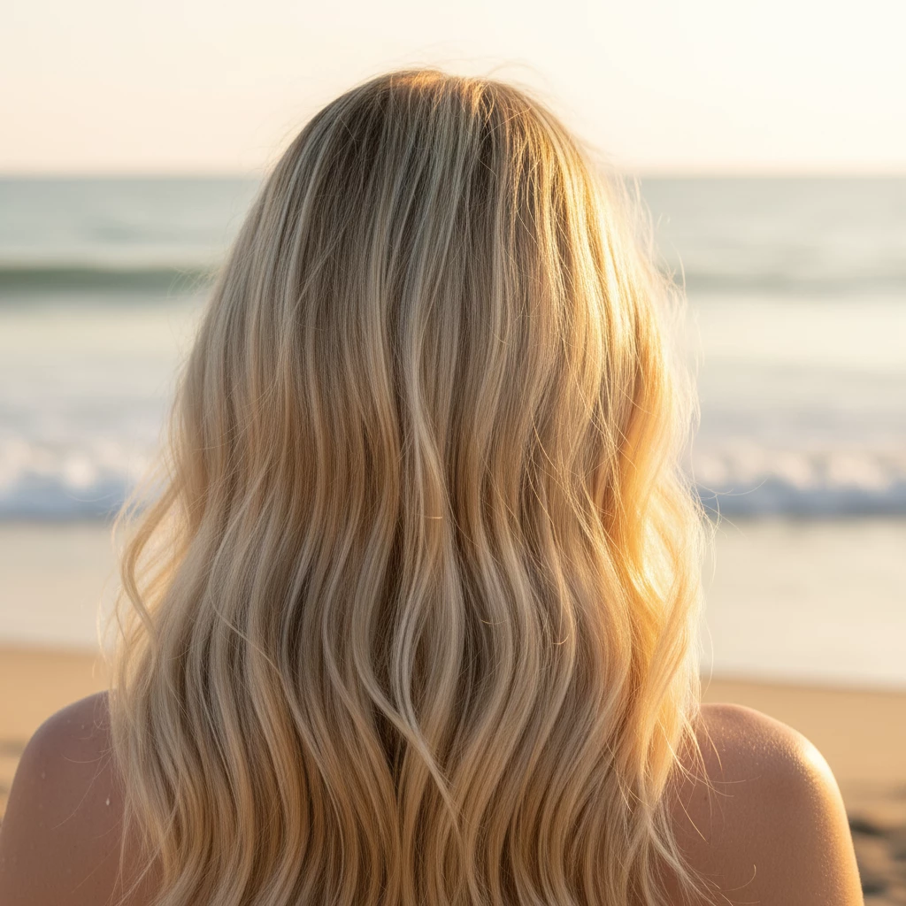 блонд на солнце летом