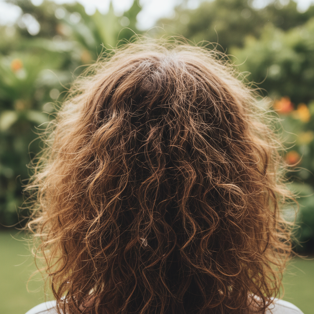 пушащиеся волосы из-за влажности