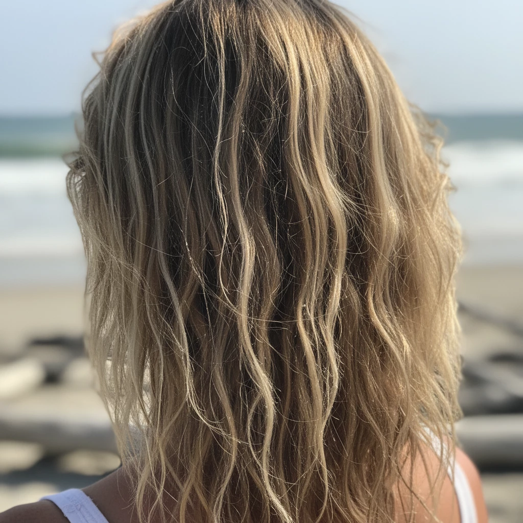 сухие повреждённые волосы после моря и солнца летом