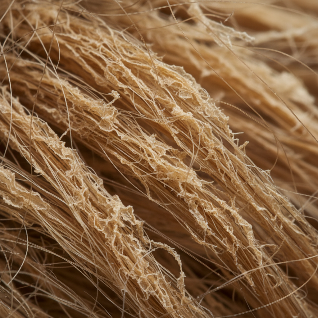 пористые пушащиеся волосы крупным планом