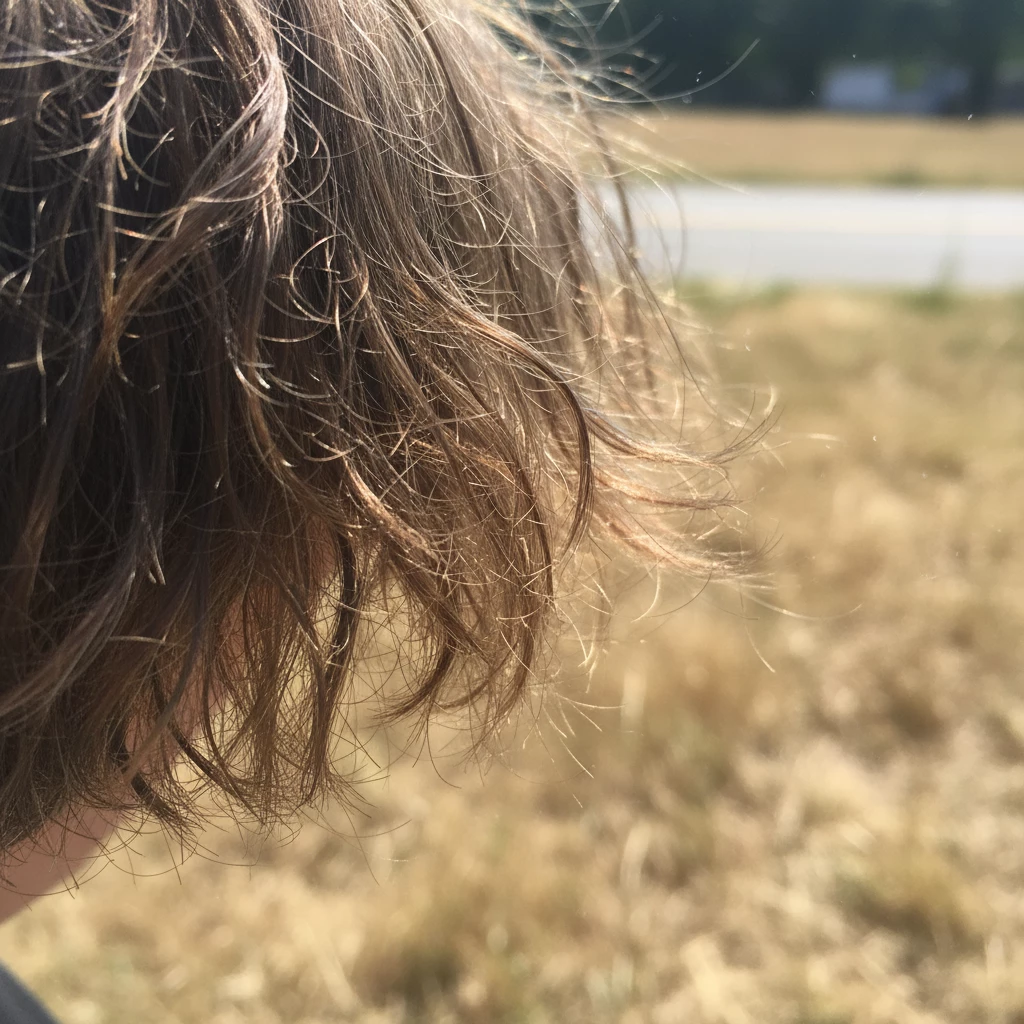 обезвоженные волосы сухие пушистые концы крупный план