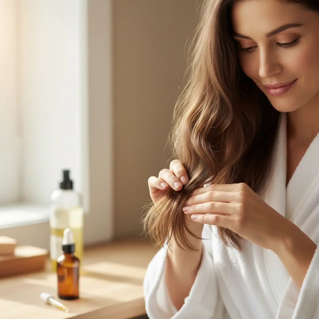 уход за секущимися кончиками волос масло