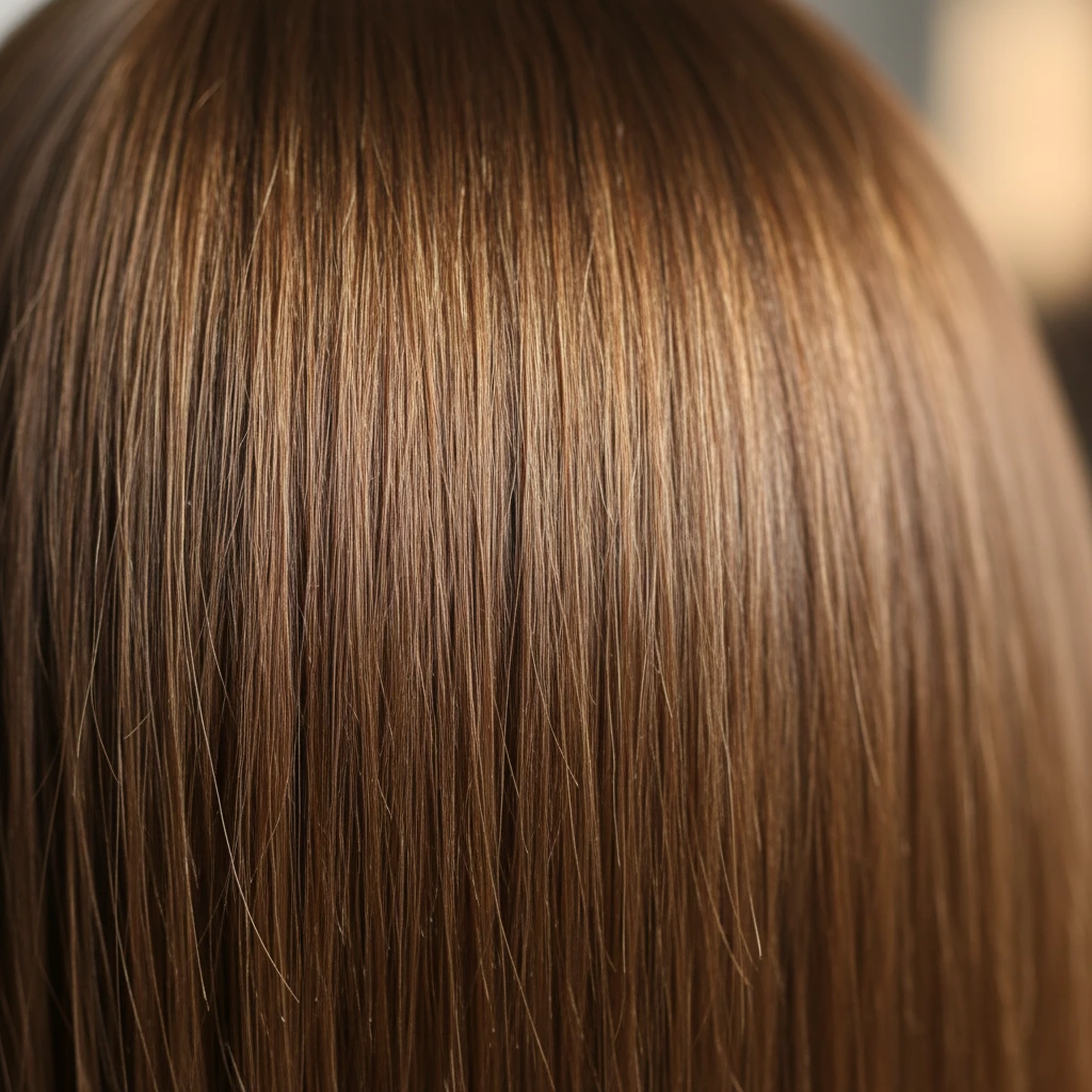 волосы после полировки с уходом гладкие блестящие кончики