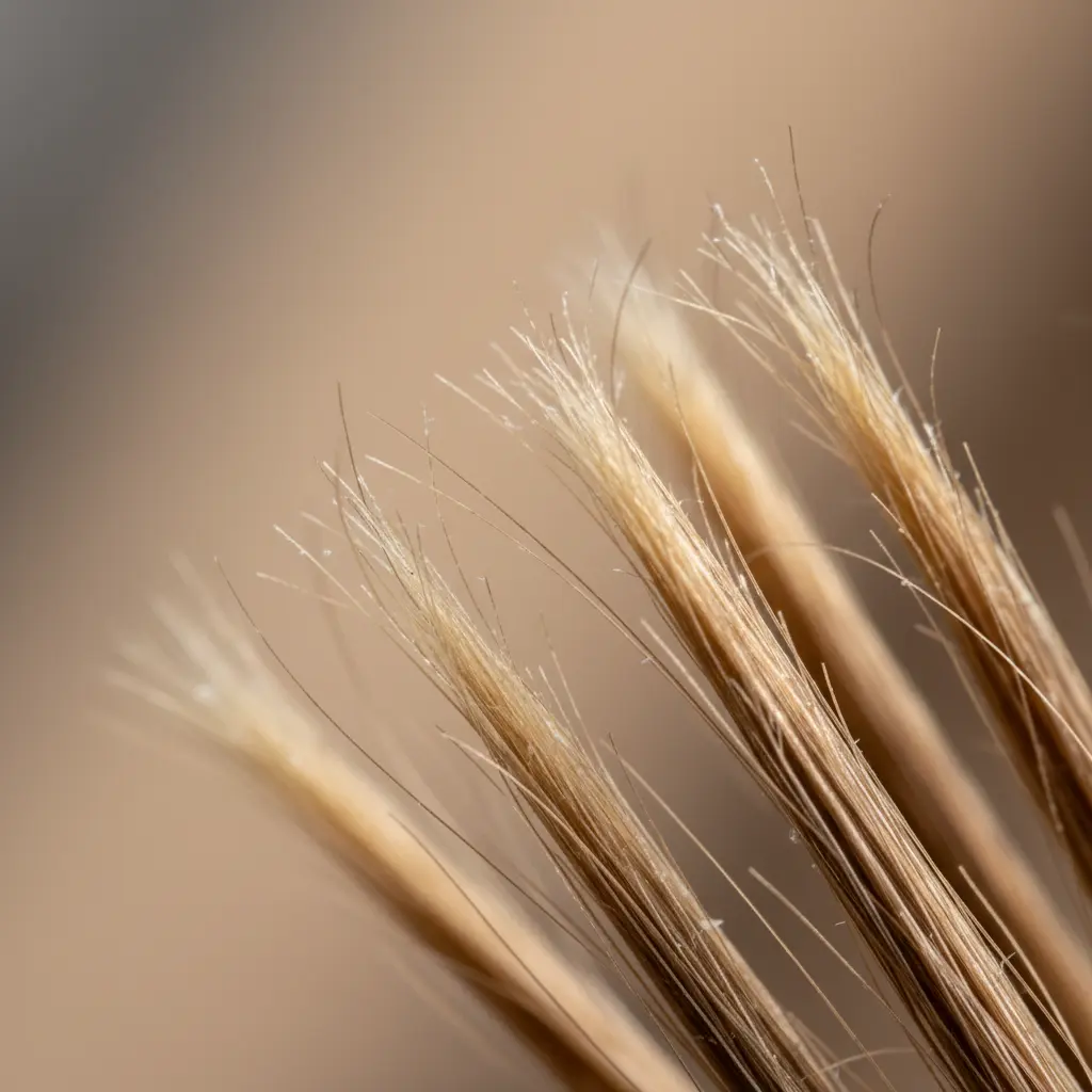 секущиеся кончики волос крупным планом