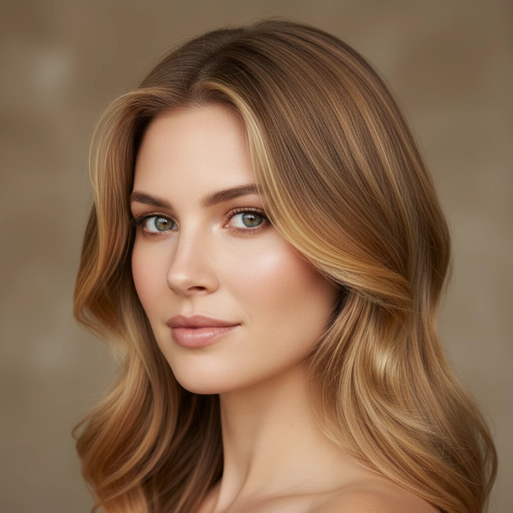 гармоничный цвет волос под тон кожи без контраста