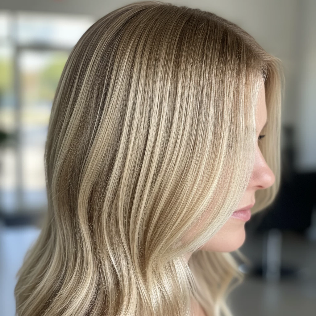 блонд после коррекции мягкий натуральный оттенок без желтизны