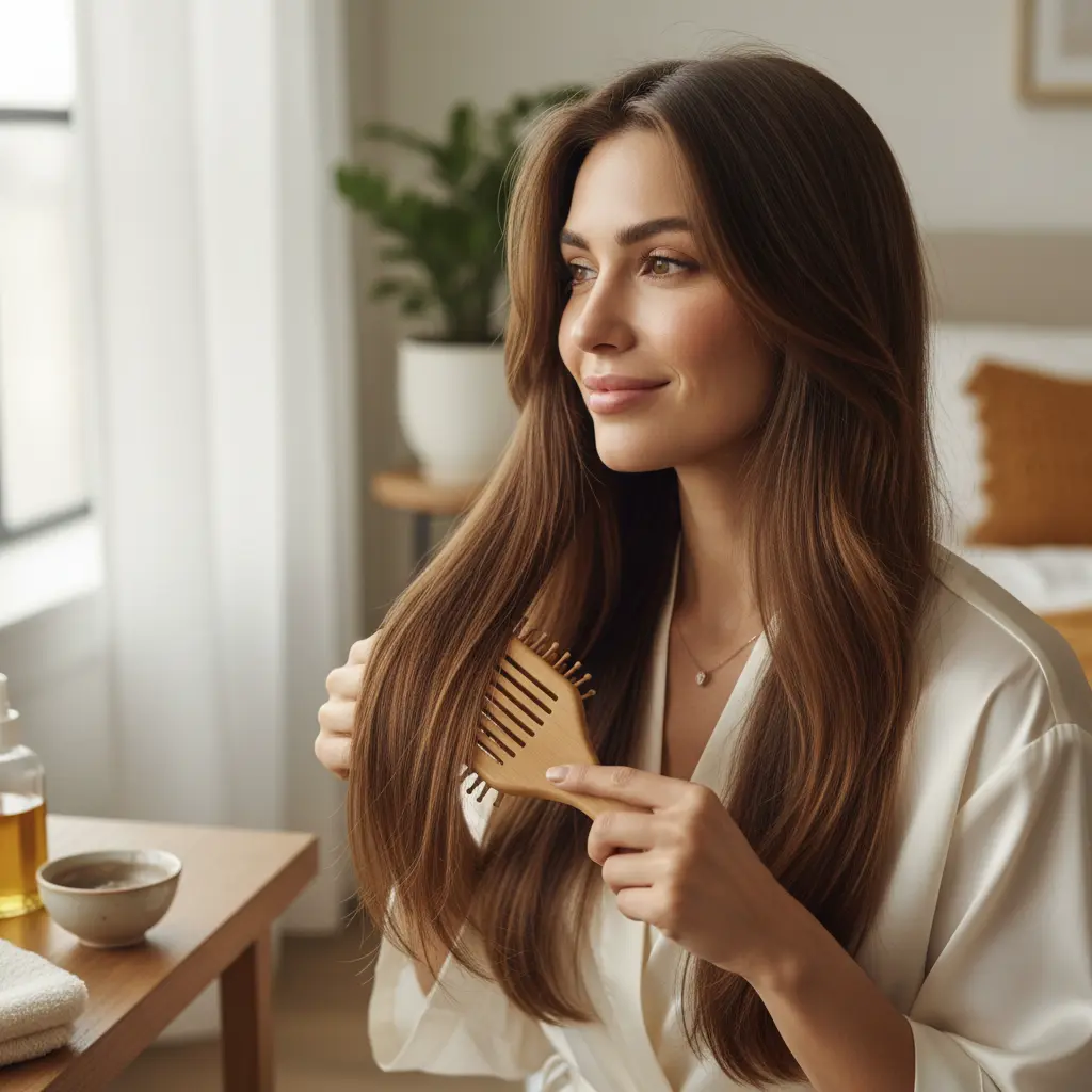 правильное расчесывание длинных волос