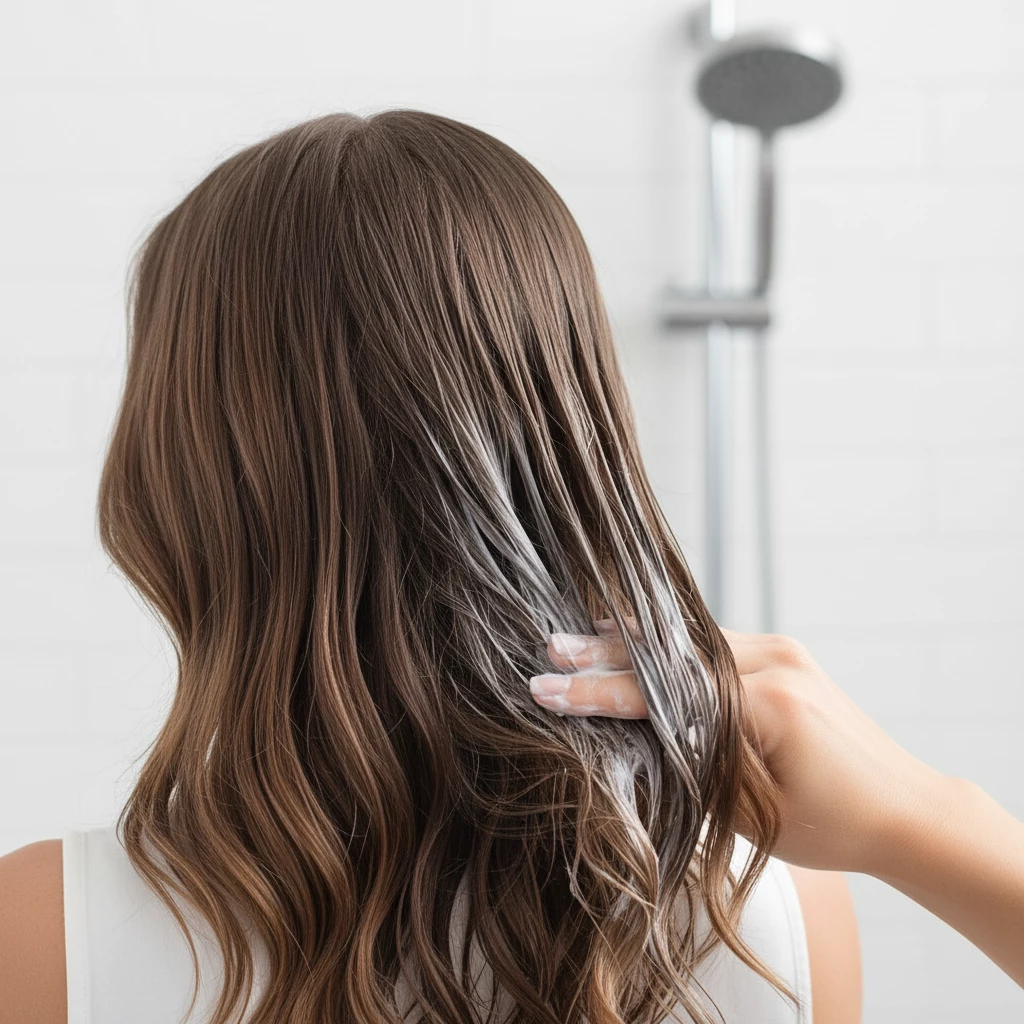 правильное нанесение кондиционера на длину волос