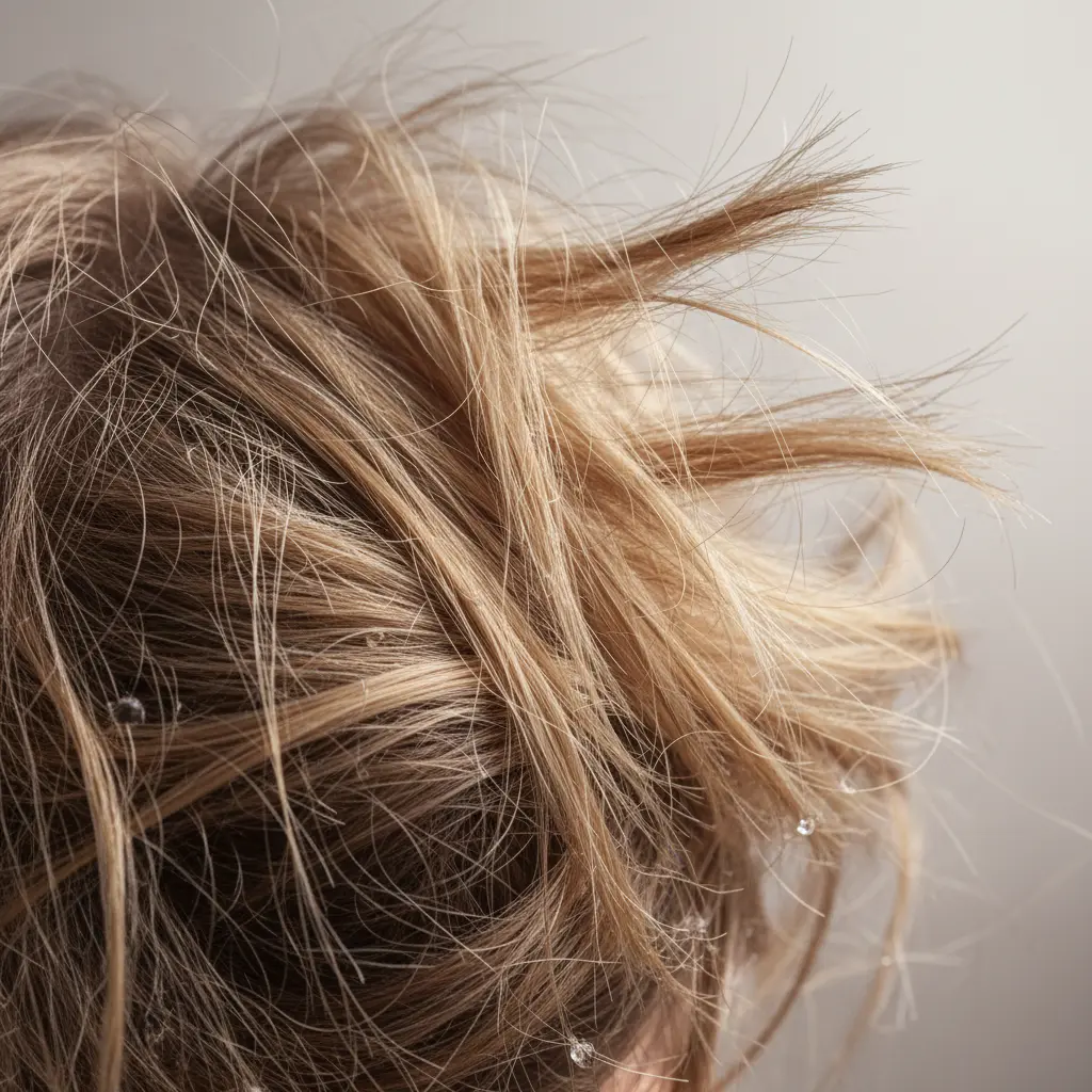 сухие поврежденные волосы из-за ошибок ухода