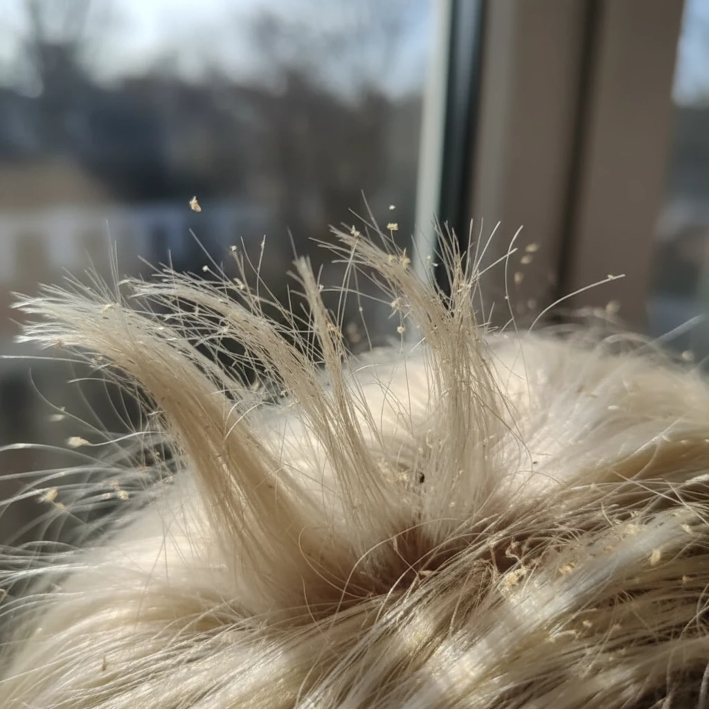 сухие ломкие волосы после осветления крупным планом поврежденные концы