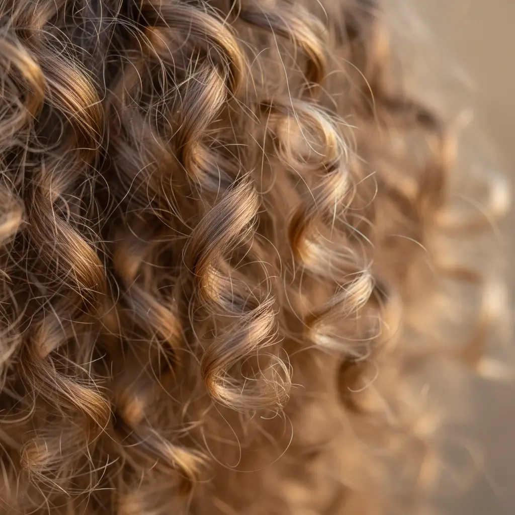 сухие кончики кудрявых волос