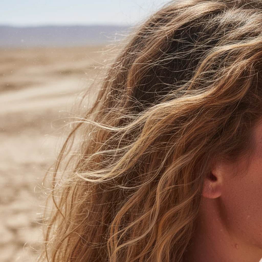 сухие волосы летом пушистые ломкие концы крупный план