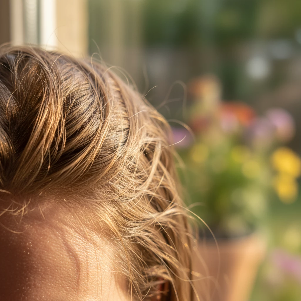 чистые корни волос с объёмом после правильного мытья летом