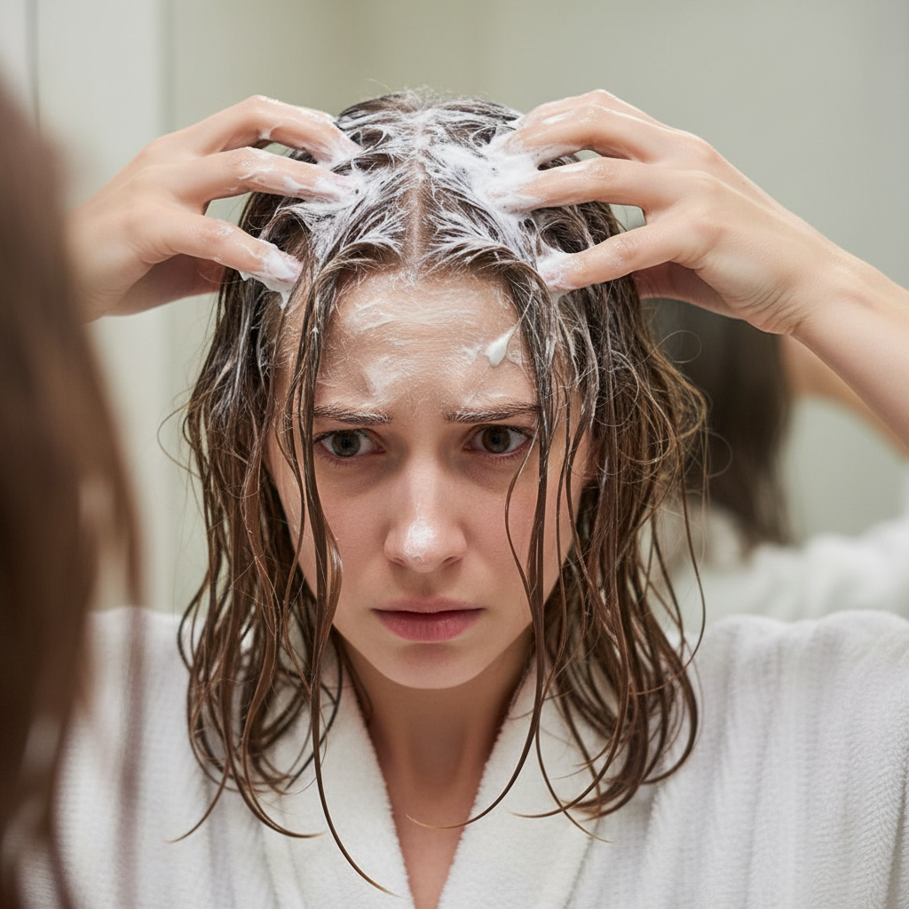 ошибка нанесения маски на корни волос