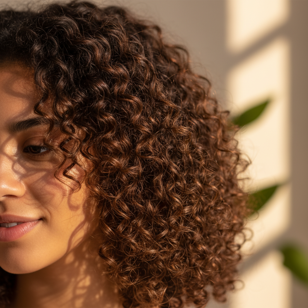 здоровые кудрявые волосы с четкими локонами