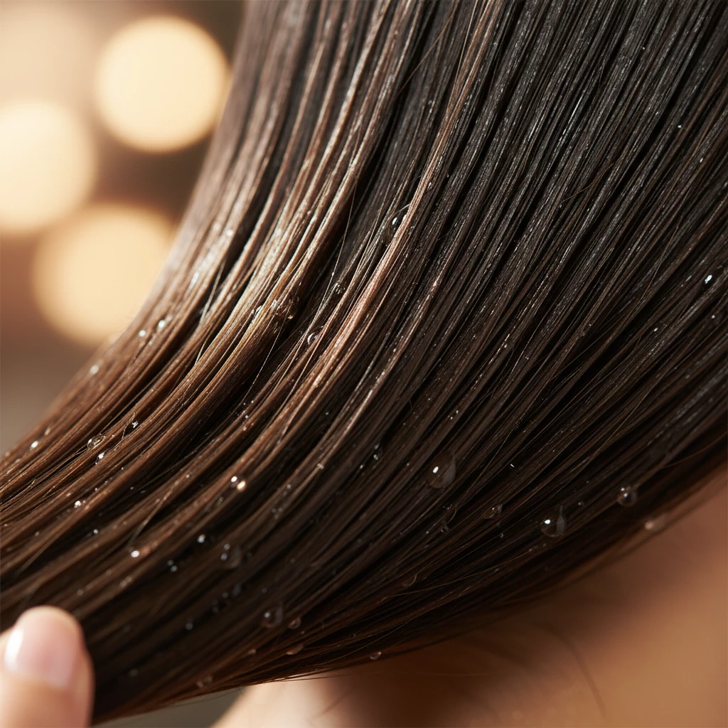 здоровые блестящие волосы после маски