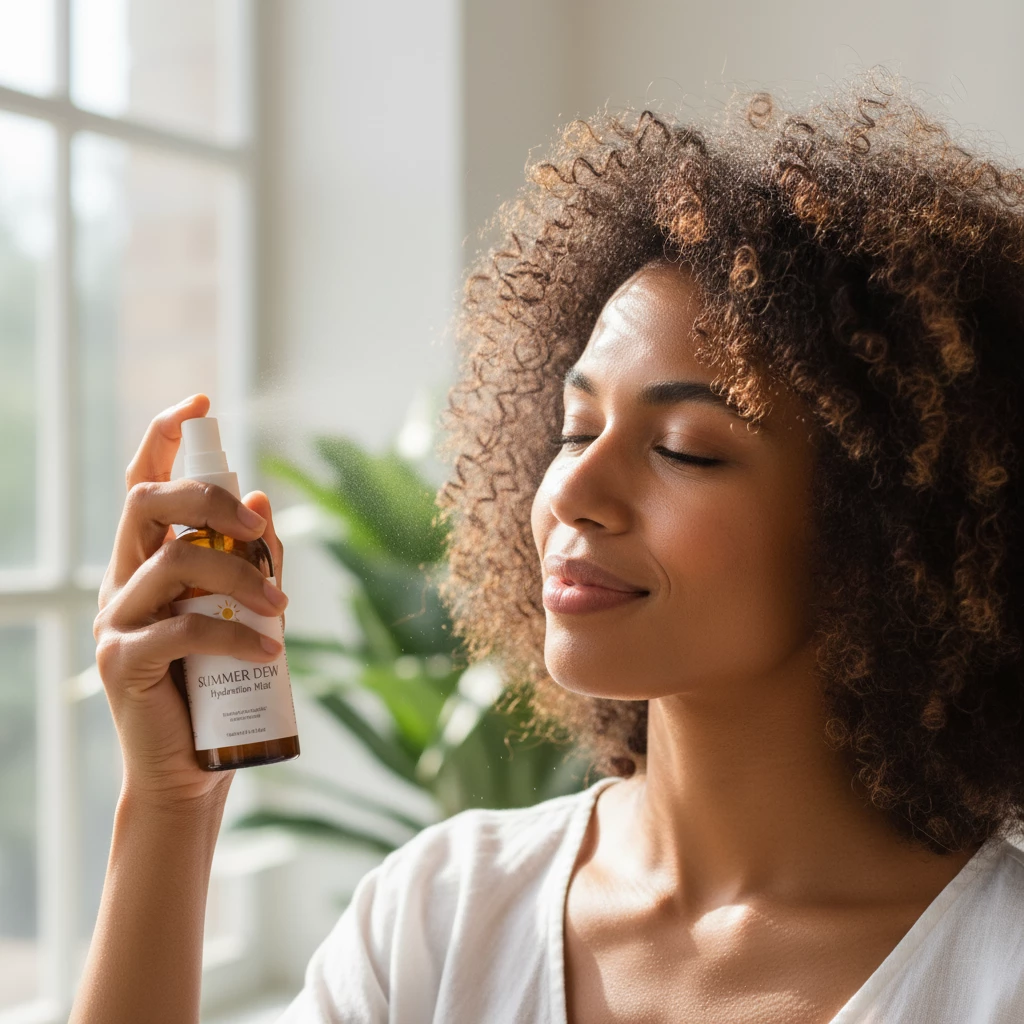 лёгкий увлажняющий спрей для волос нанесение летом