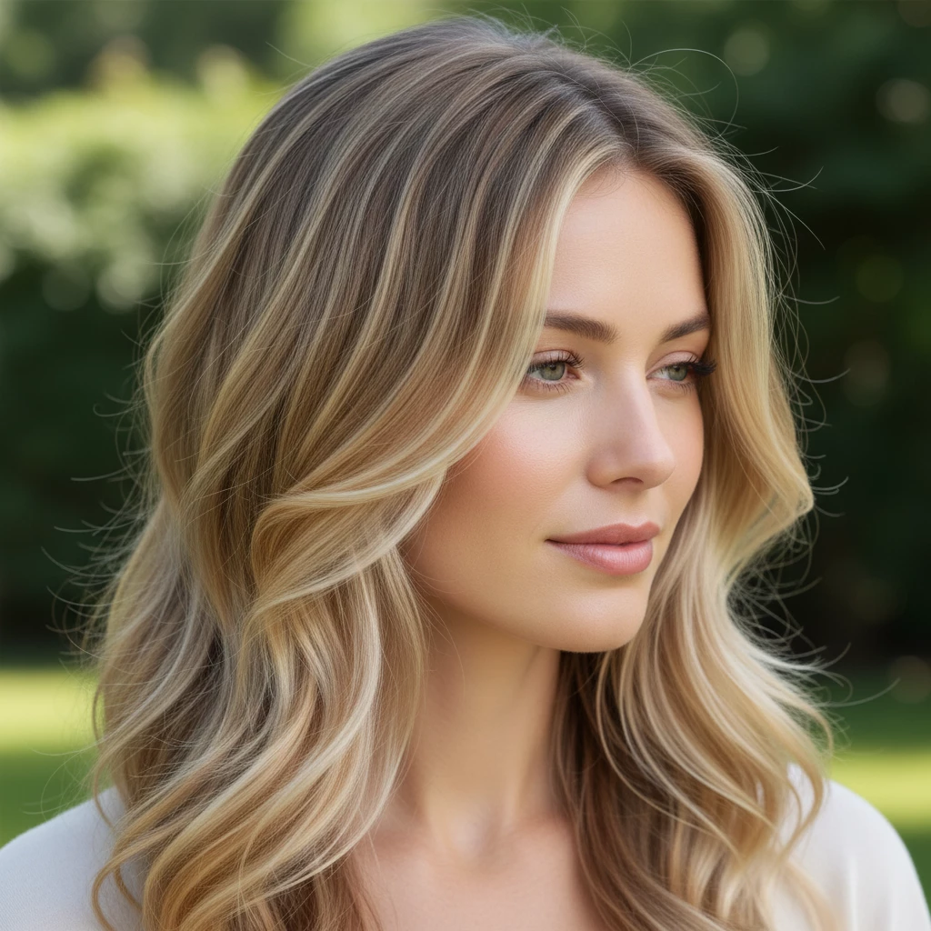 смешанный блонд для нейтрального подтона кожи