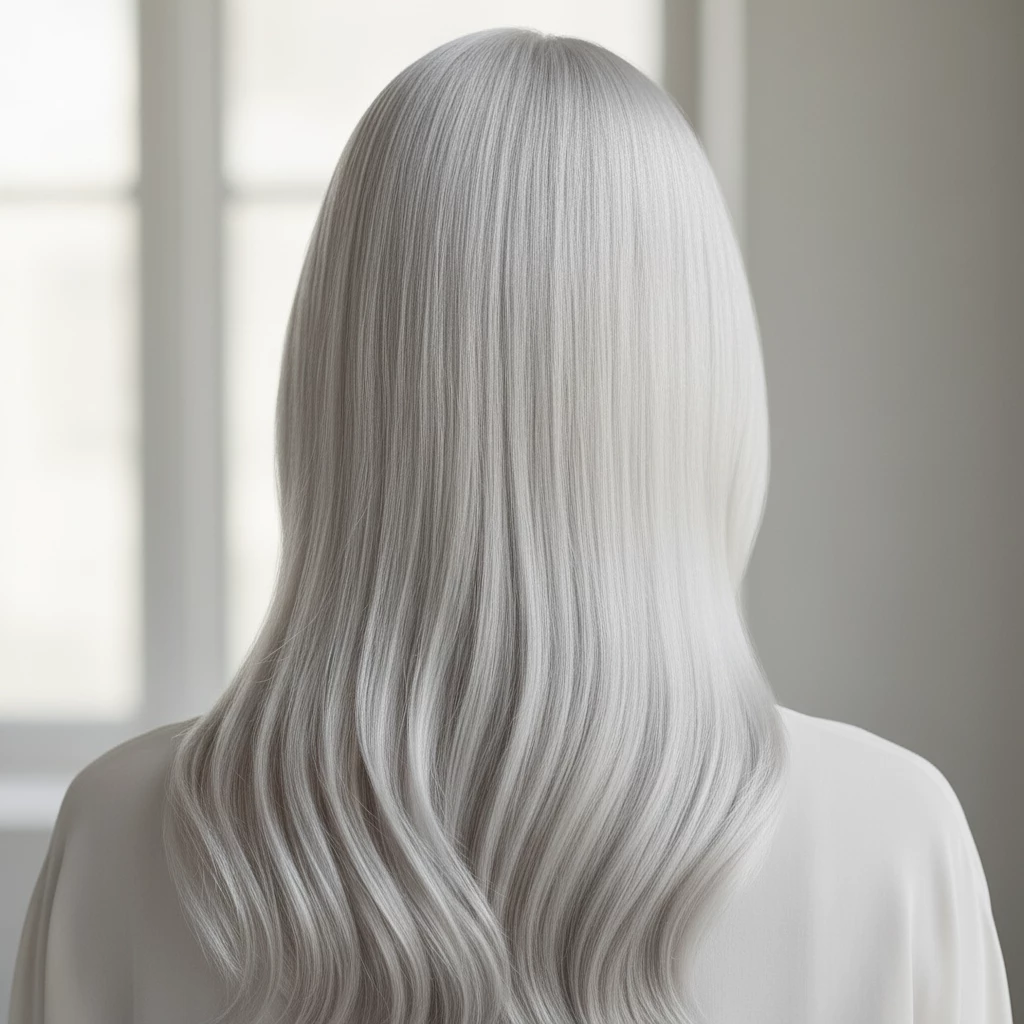 идеальный холодный блонд без желтизны гладкие блестящие волосы