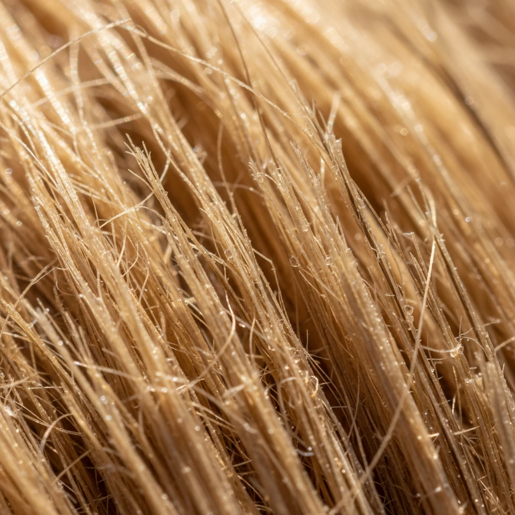 пористые волосы сухая структура после жары крупный план