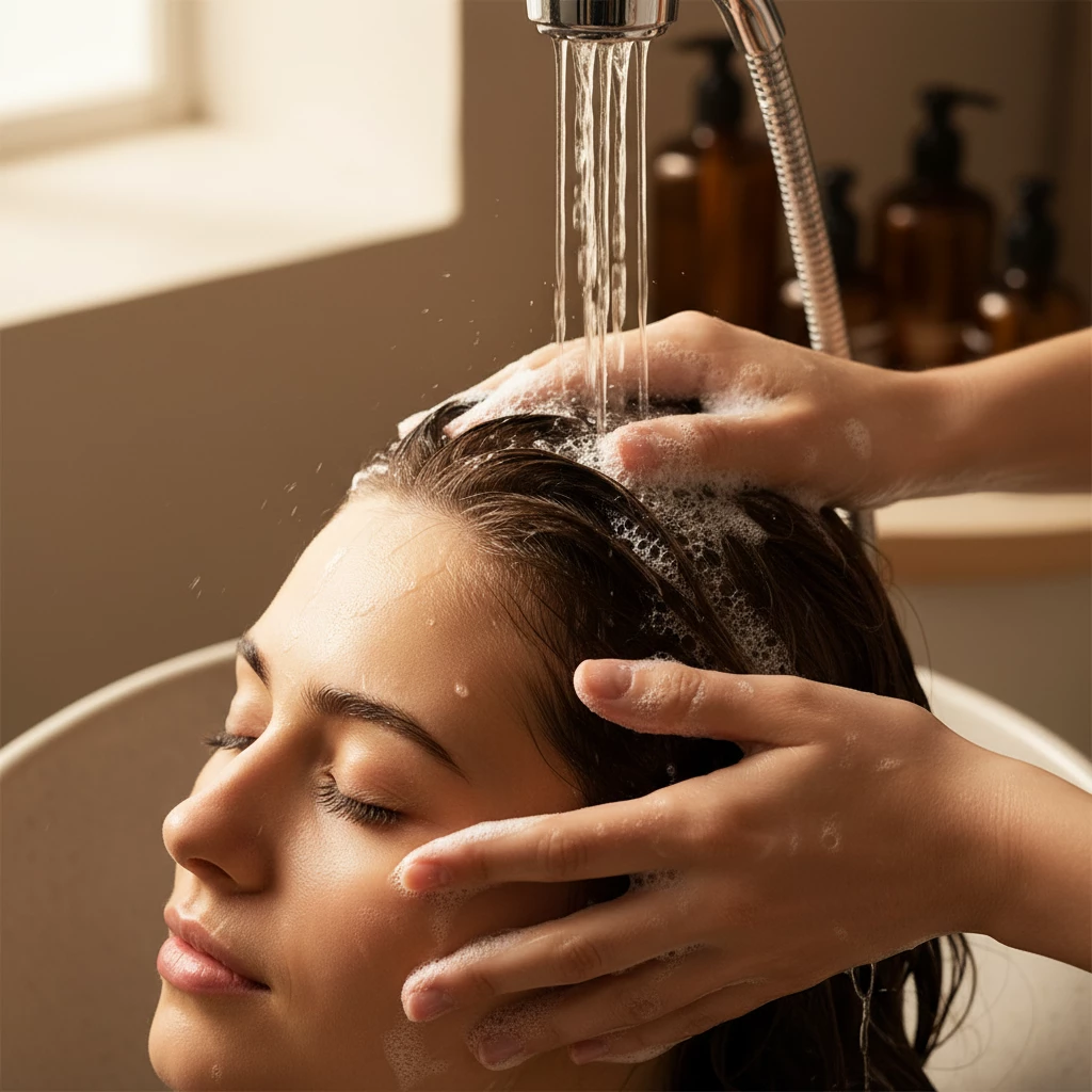 правильное мытьё волос тёплой водой мягкое очищение корней