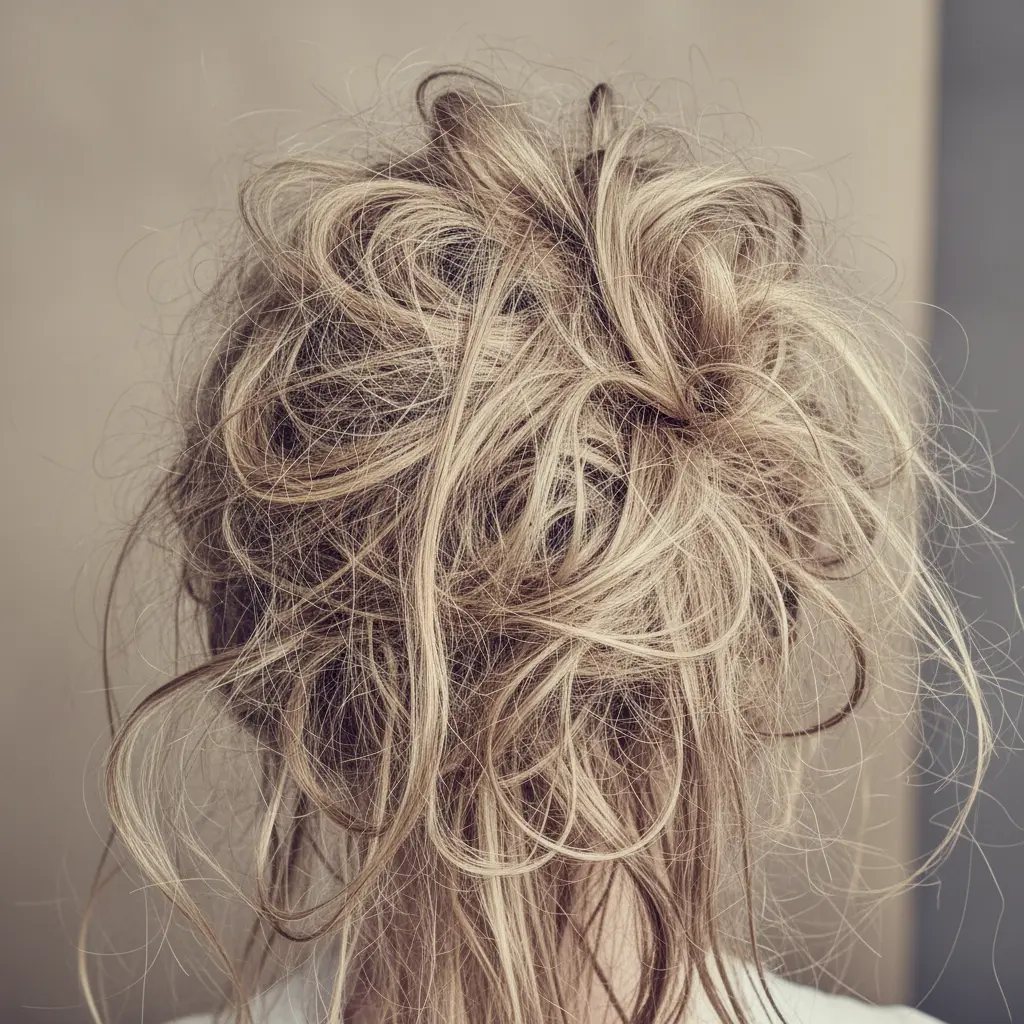 спутывание длинных волос из-за неправильного ухода