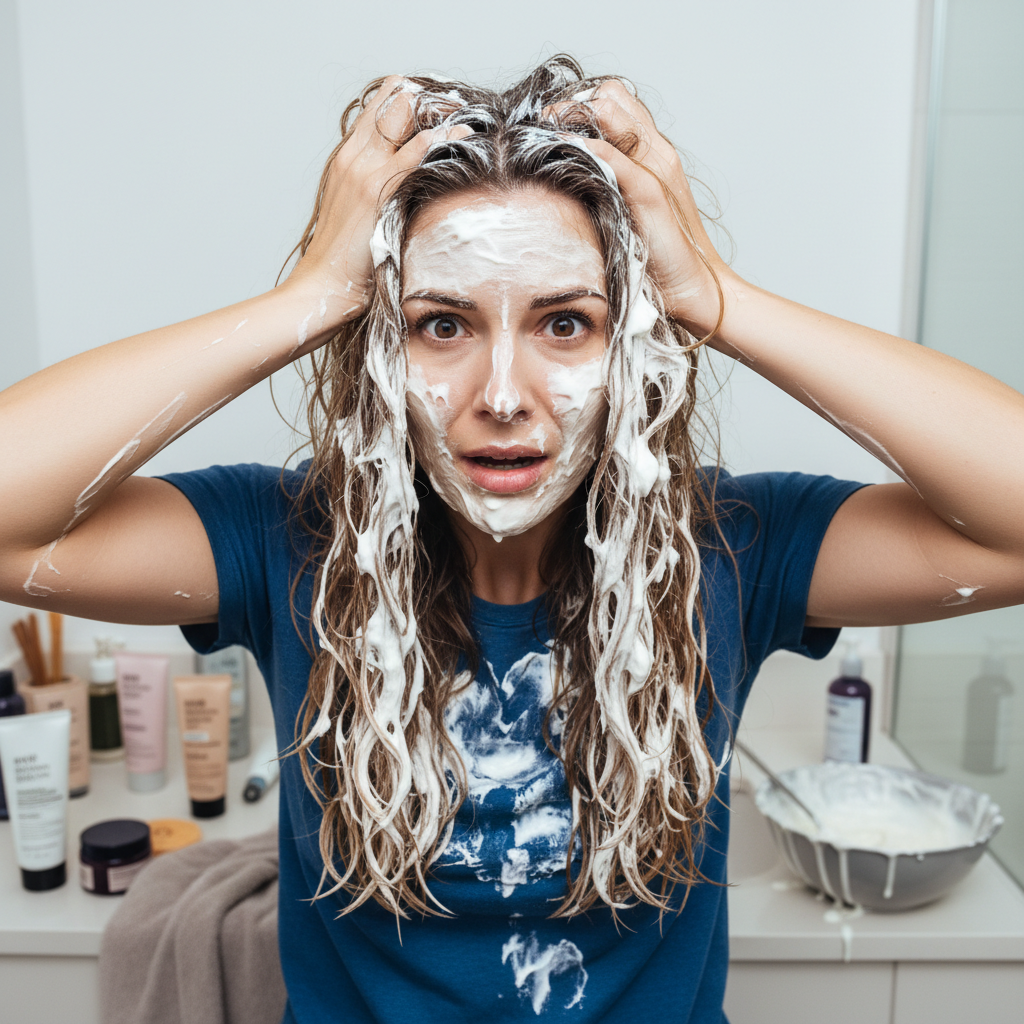 слишком большое количество маски для волос