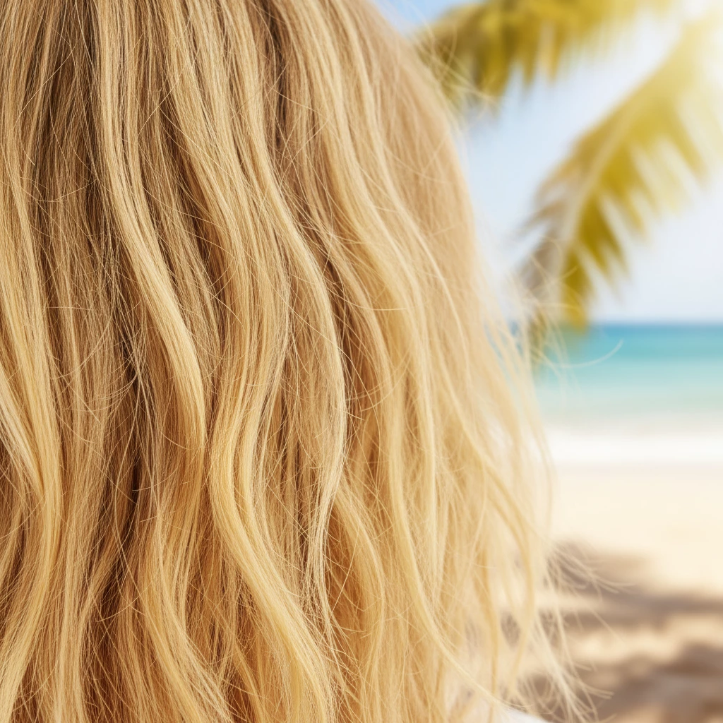 желтизна блонда после солнца и выгорания волос