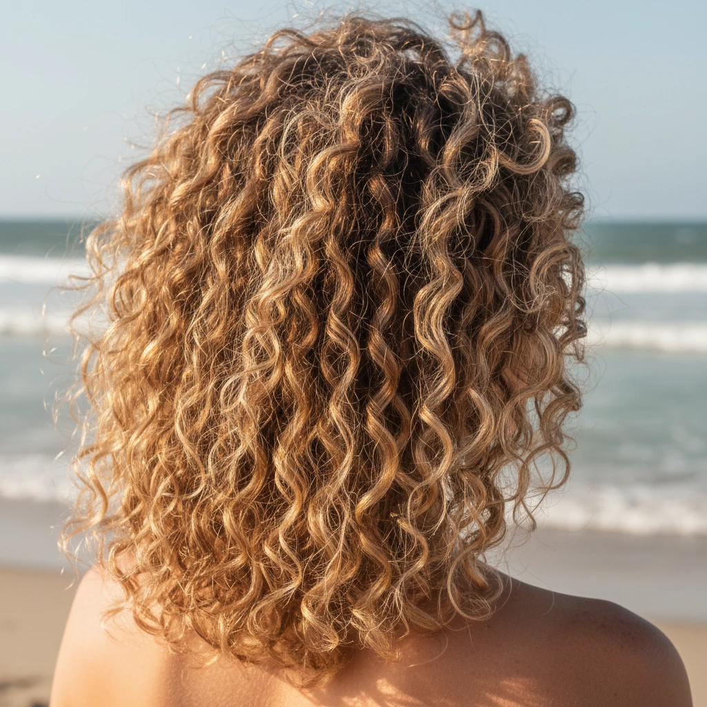 кудрявые волосы после моря сухие пушистые
