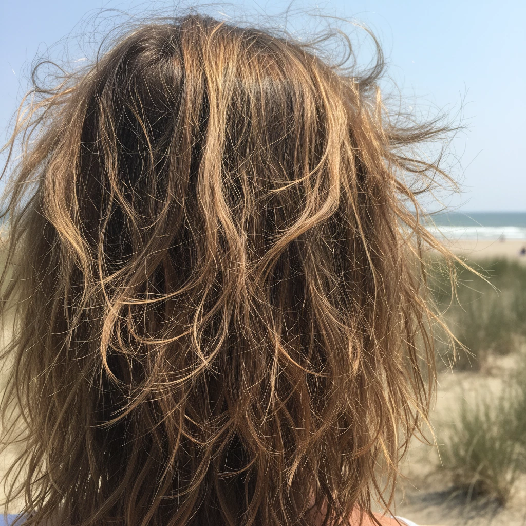 сухие тусклые волосы летом без защиты от солнца