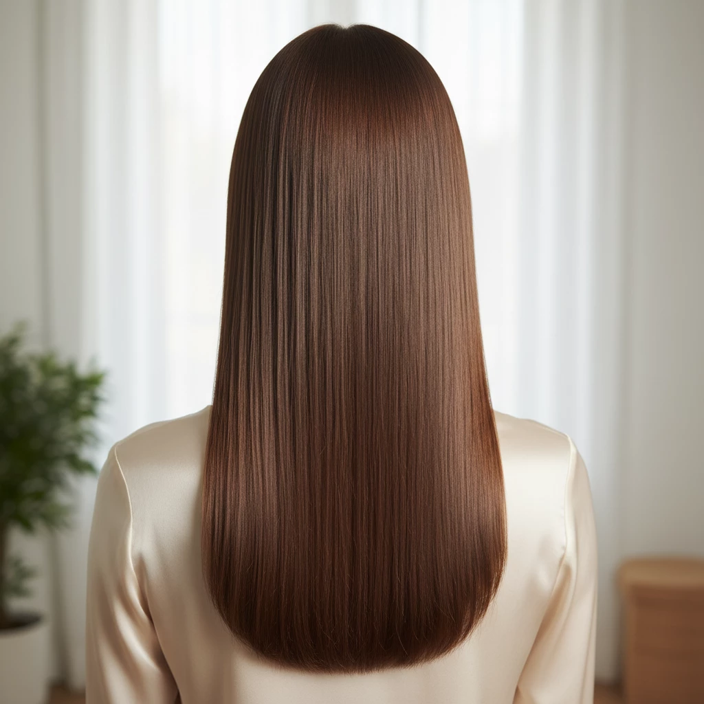 Гладкие волосы после anti-frizz-ухода